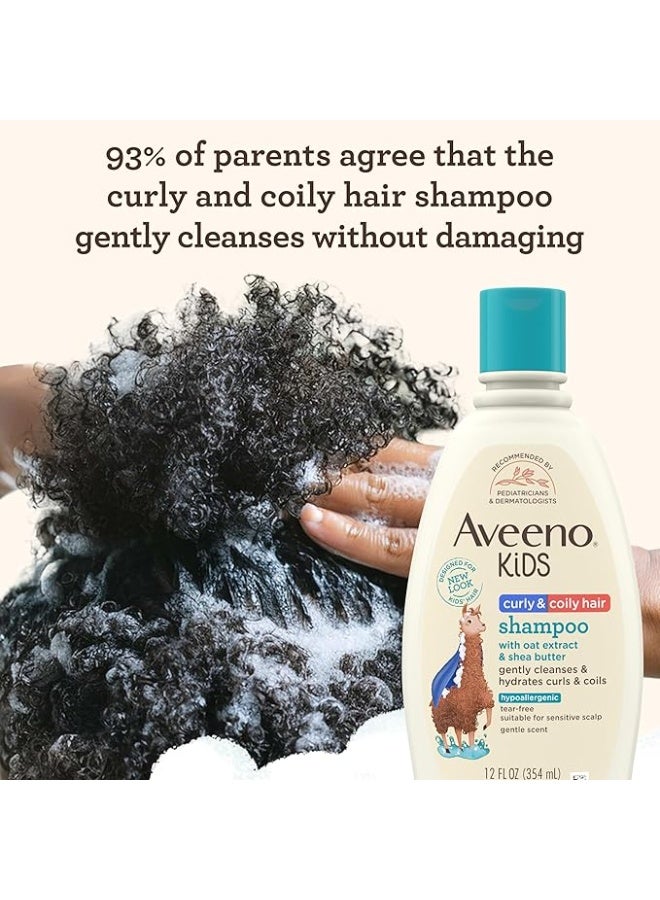 شامبو أفينو للأطفال للشعر المجعد والمتشابك بخلاصة الشوفان وزبدة الشيا 12 أونصة سائلة (354 مل) - Image 3